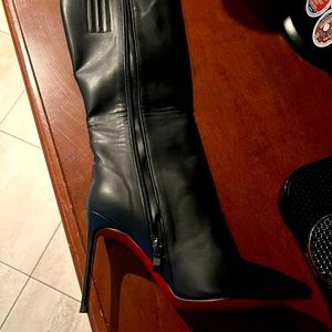 High fashion red bottom boots 🥾